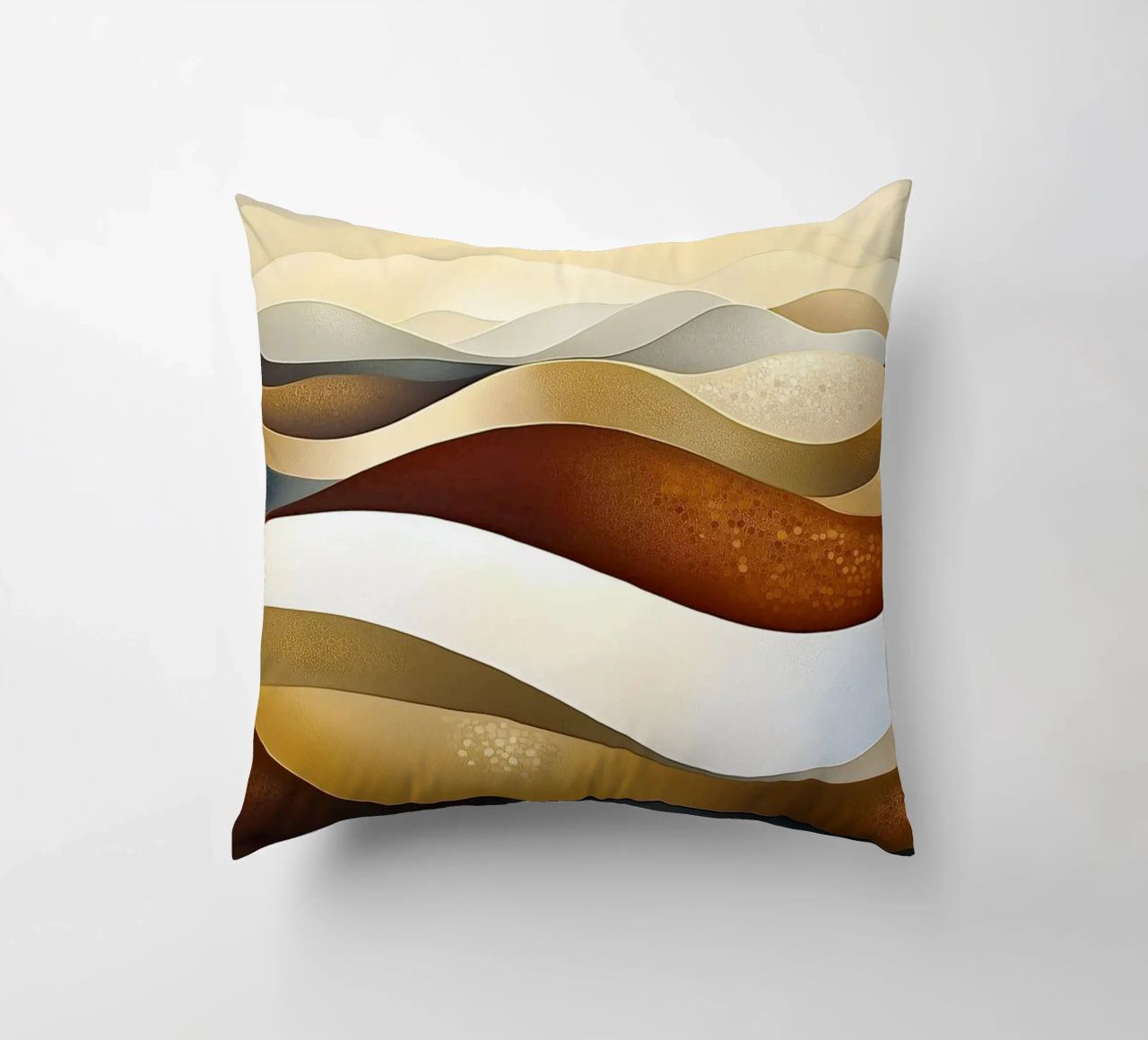 Paesaggio astratto con colori marroni cuscino da Imagine