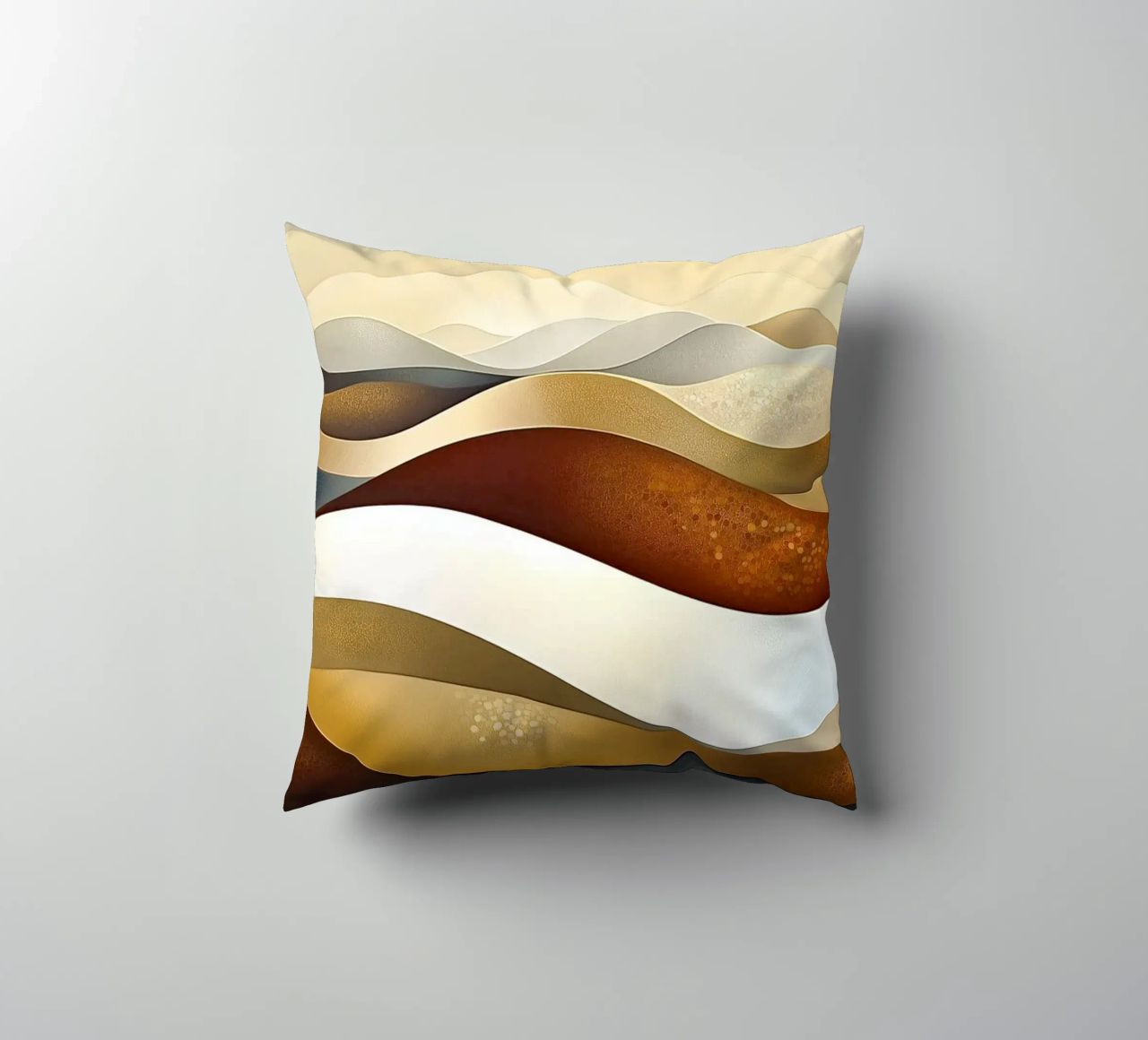 Paesaggio astratto con colori marroni cuscino da Imagine