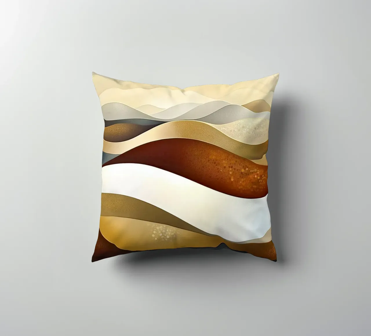 Paesaggio astratto con colori marroni cuscino da Imagine