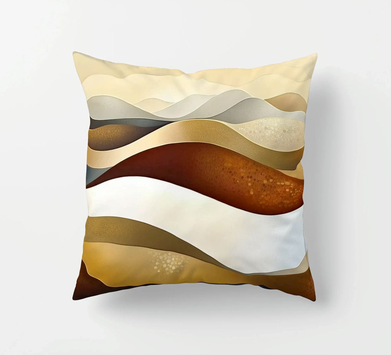 Paesaggio astratto con colori marroni cuscino da Imagine