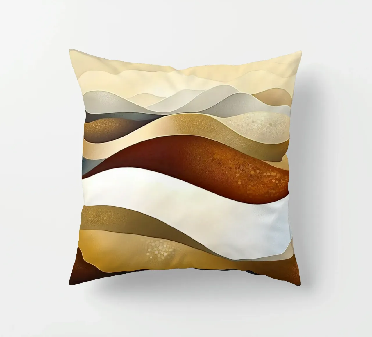 Paesaggio astratto con colori marroni cuscino da Imagine