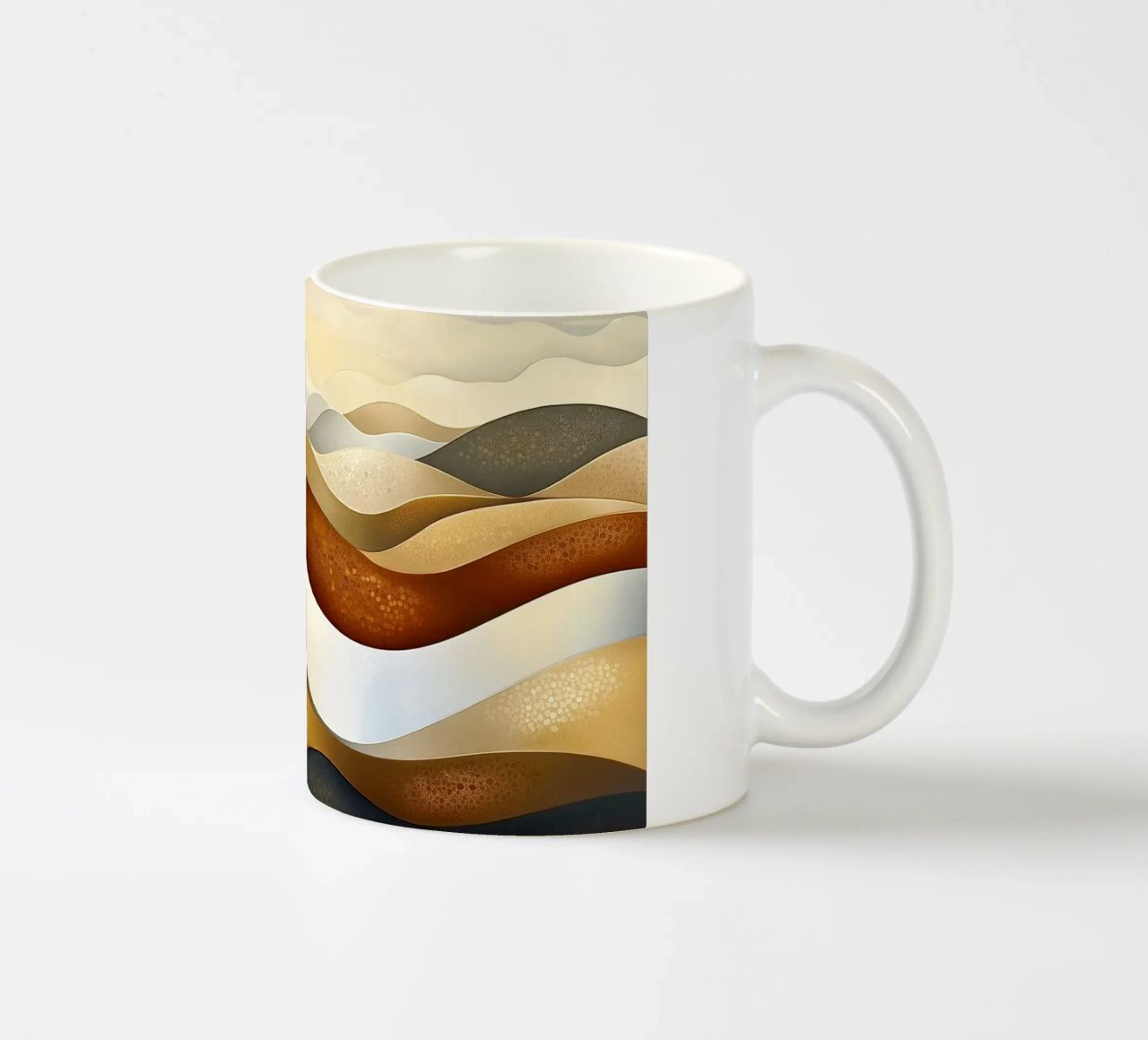 Paesaggio astratto con colori marroni tazza in ceramica da Imagine