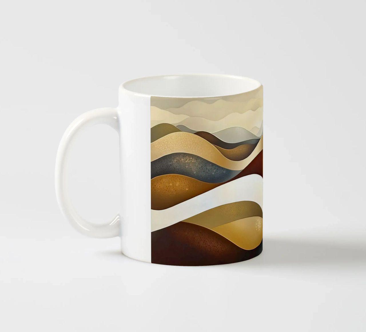 Paesaggio astratto con colori marroni tazza in ceramica da Imagine