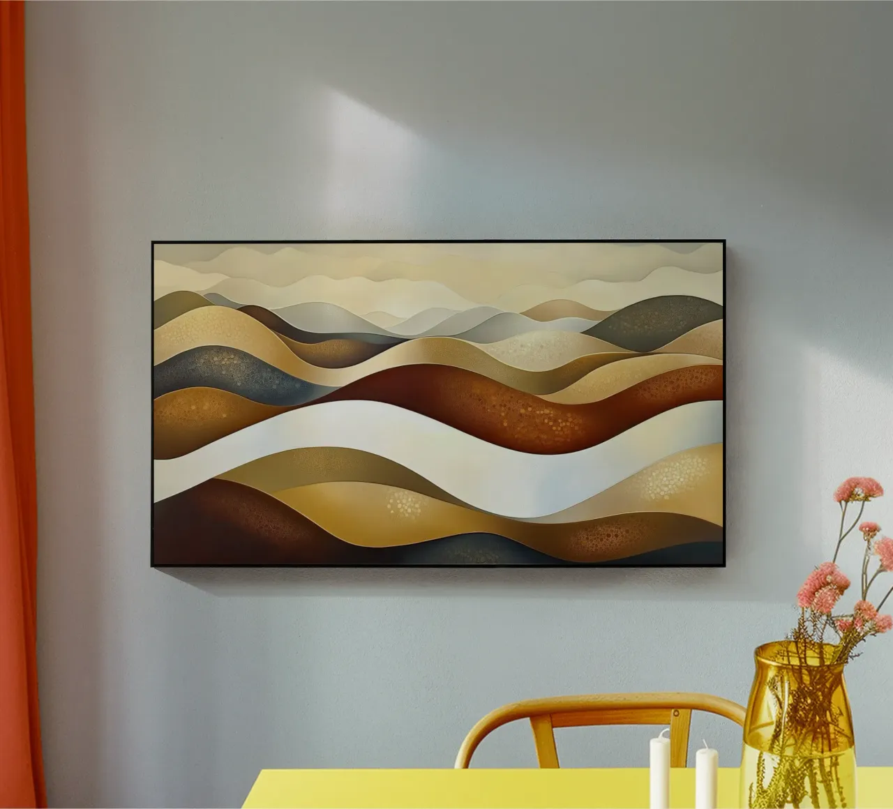 Paesaggio astratto con colori marroni plexiglass da Imagine