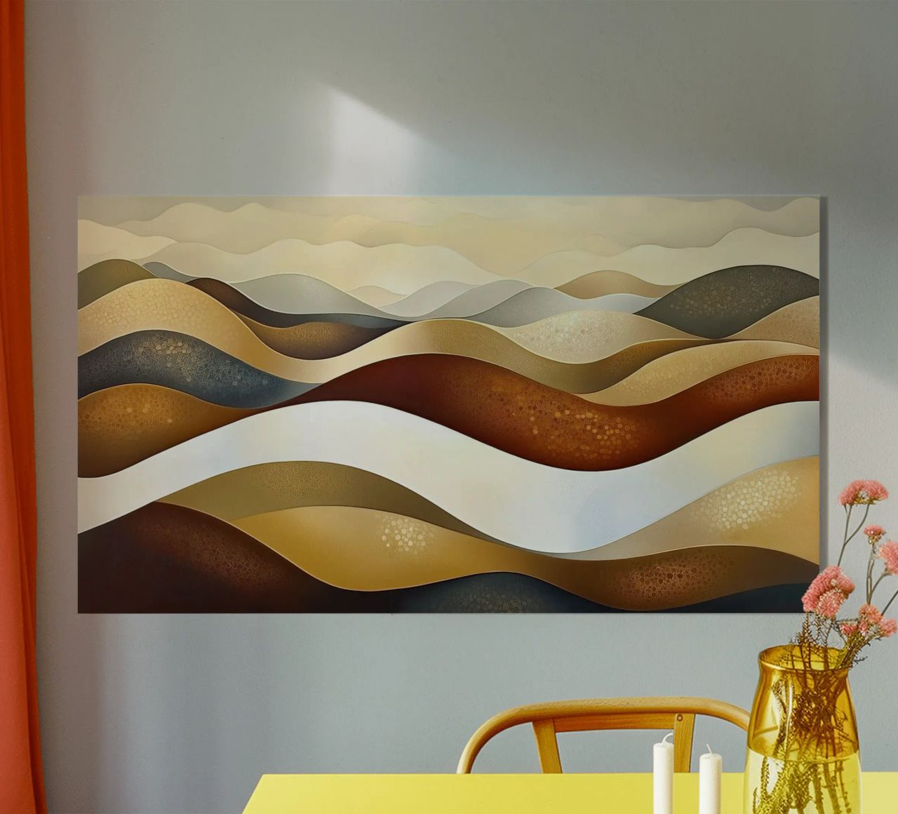 Paesaggio astratto con colori marroni plexiglass da Imagine