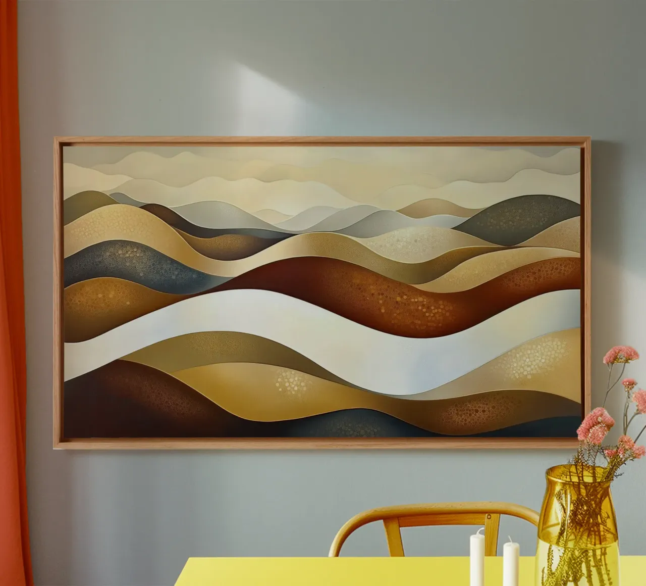 Abstract landschap in bruine kleuren canvas van Imagine