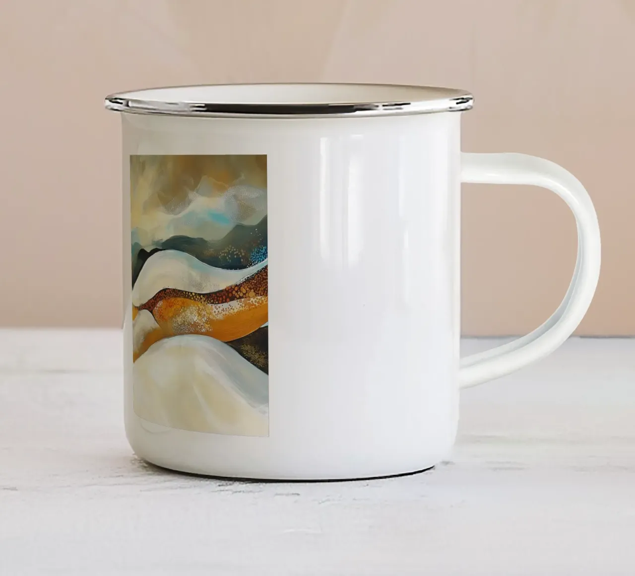 Paesaggio astratto tazza in smalto da Imagine