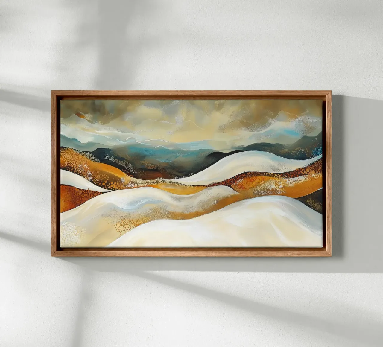 Abstract landschap canvas met Baklijst van Imagine