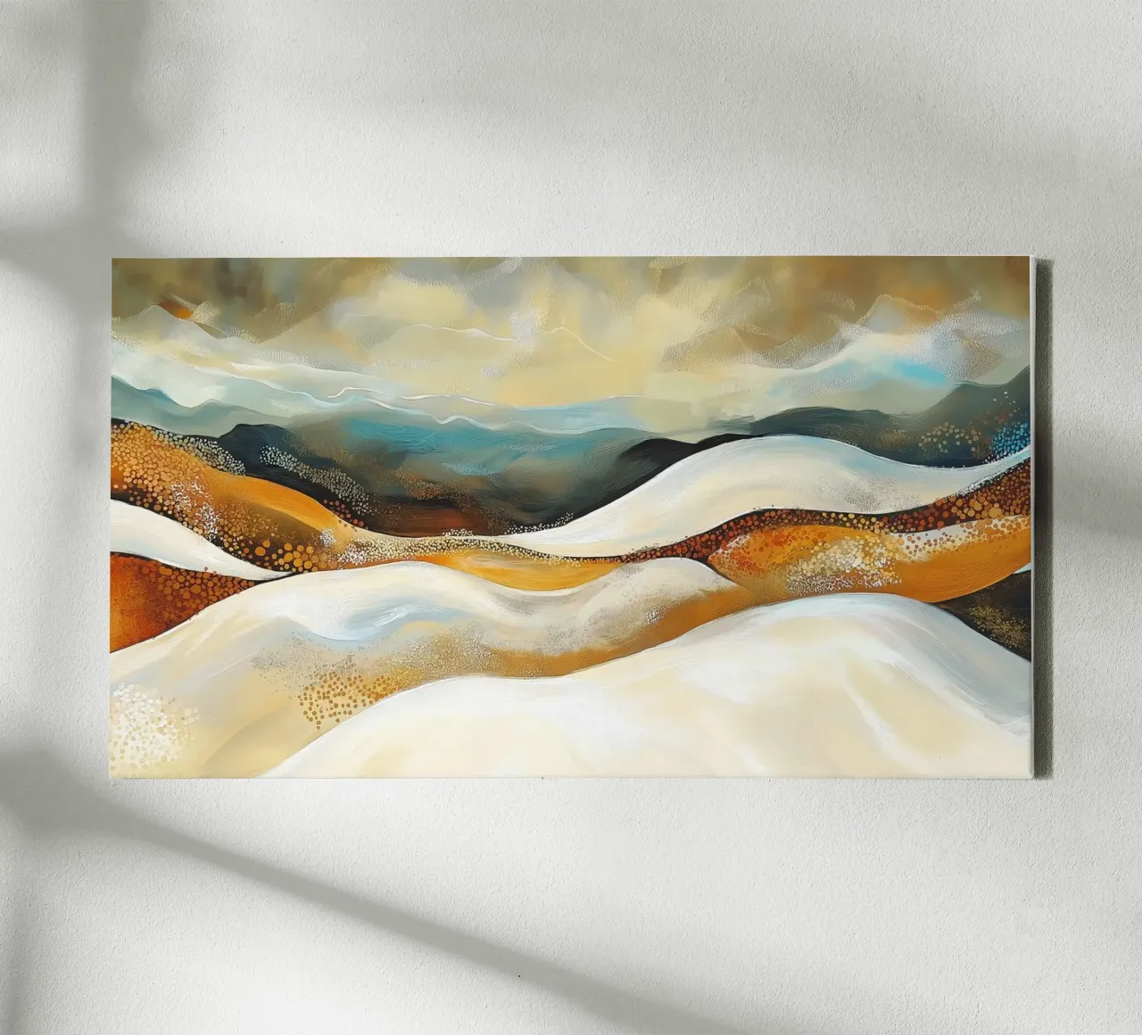Abstract landschap canvas met Baklijst van Imagine