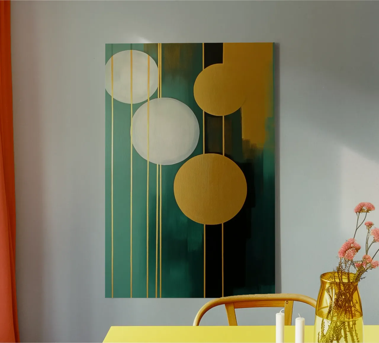 Abstract round shapes canvas by Imagine