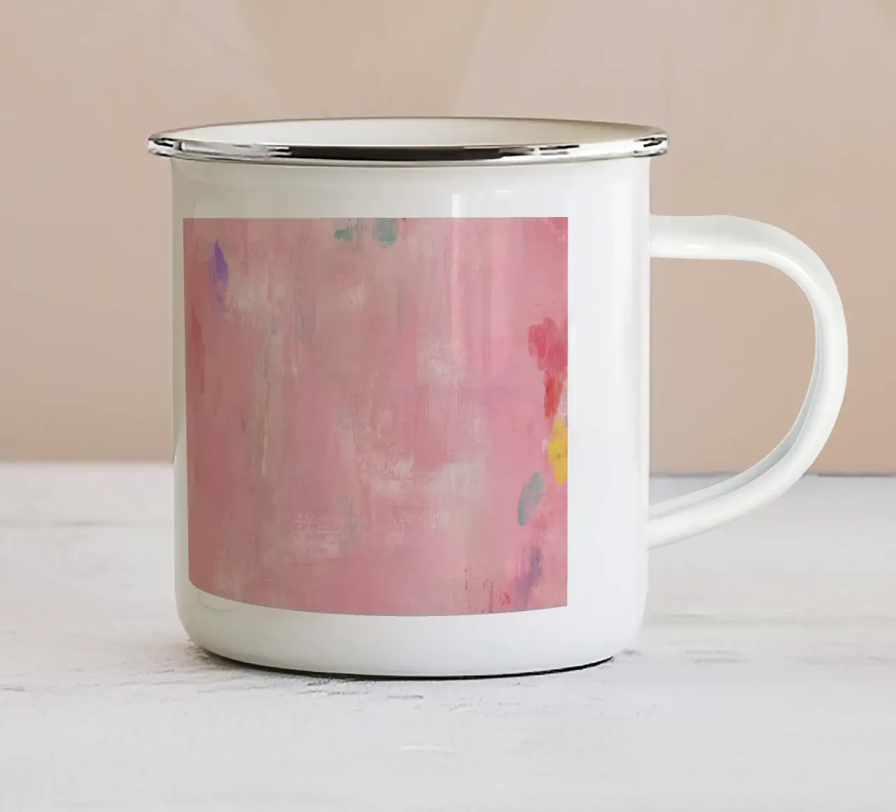 Pink Joyride tazza in smalto da Petra Lang