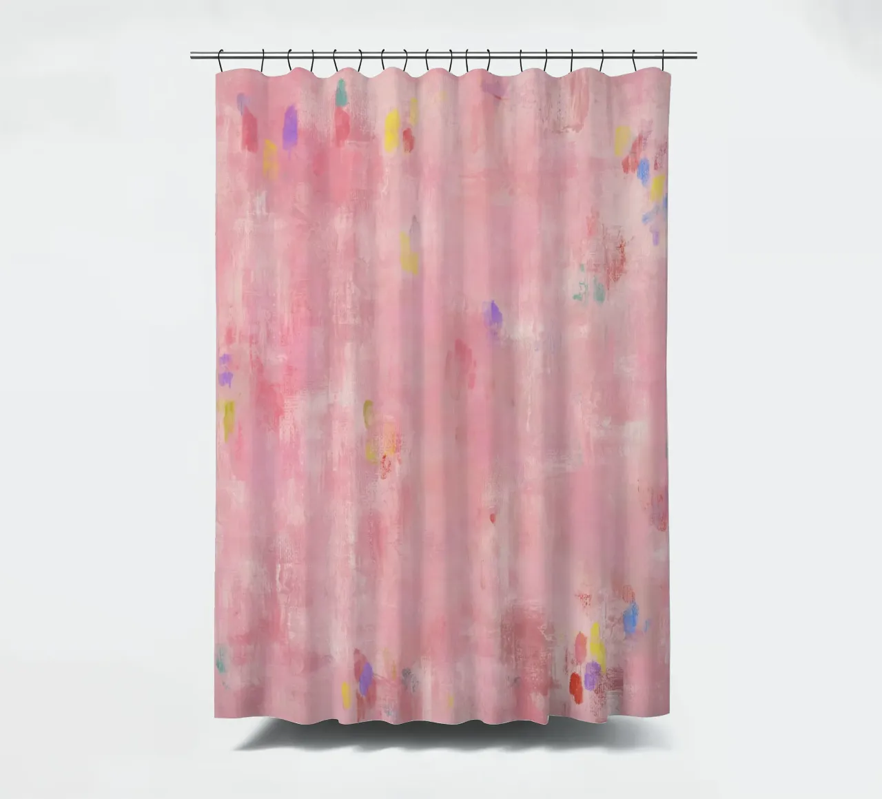 Pink Joyride shower curtain by Petra Lang