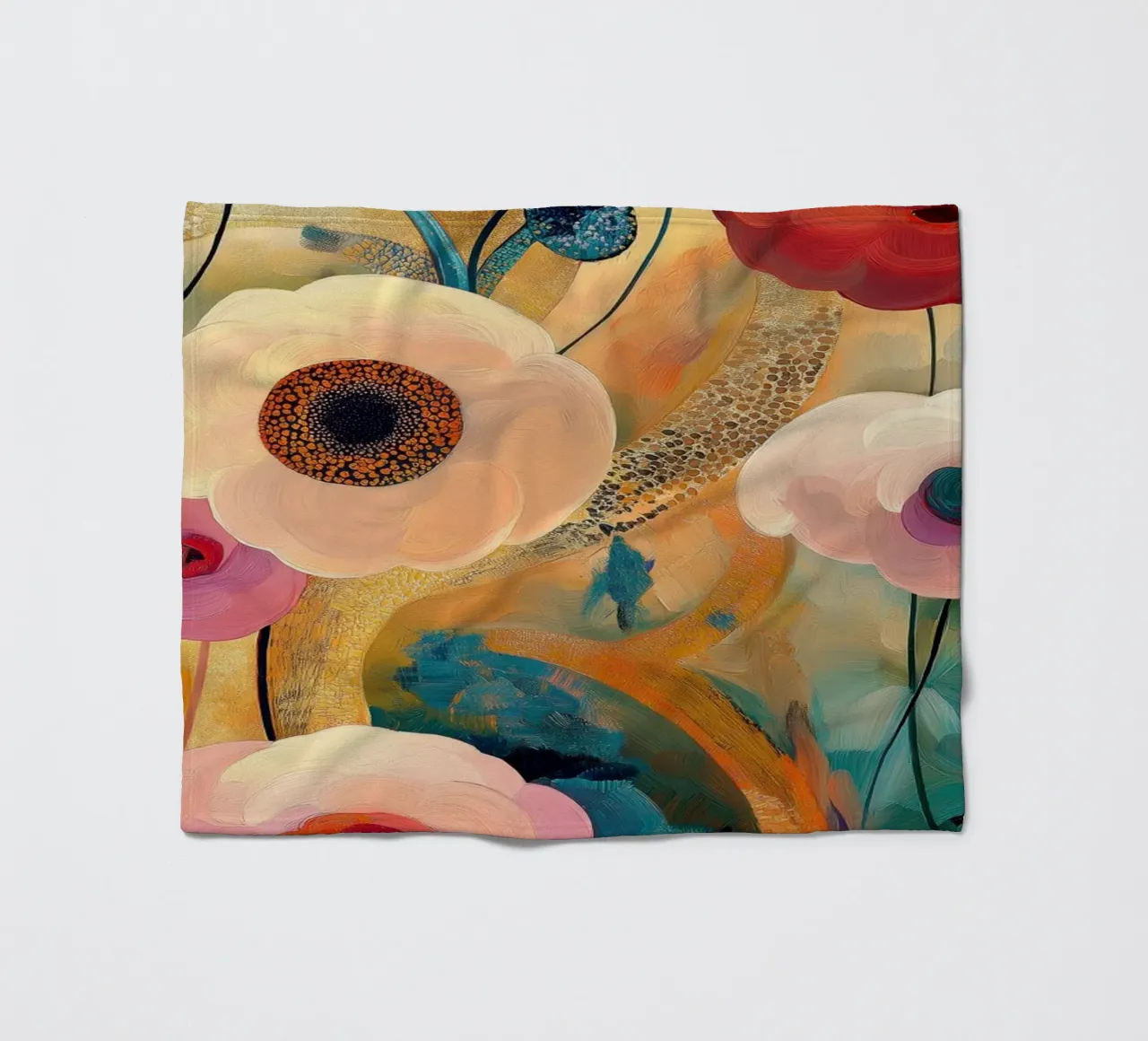 Fiori astratti coperta in pile da Imagine