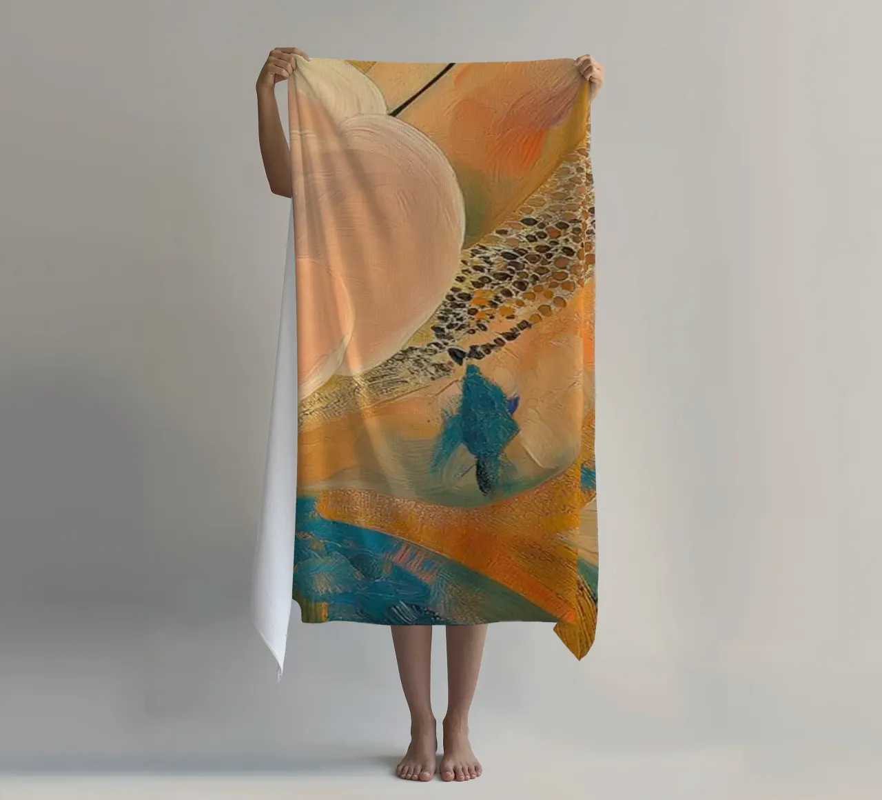 Flowers abstract beach towel by Imagine