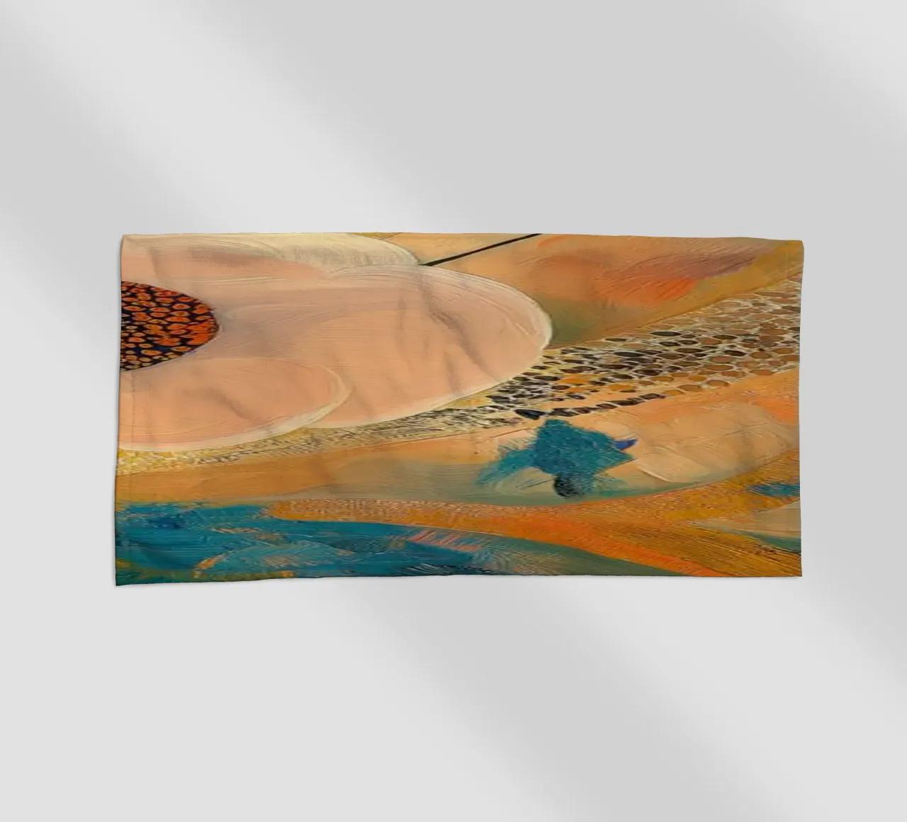Flowers abstract beach towel by Imagine