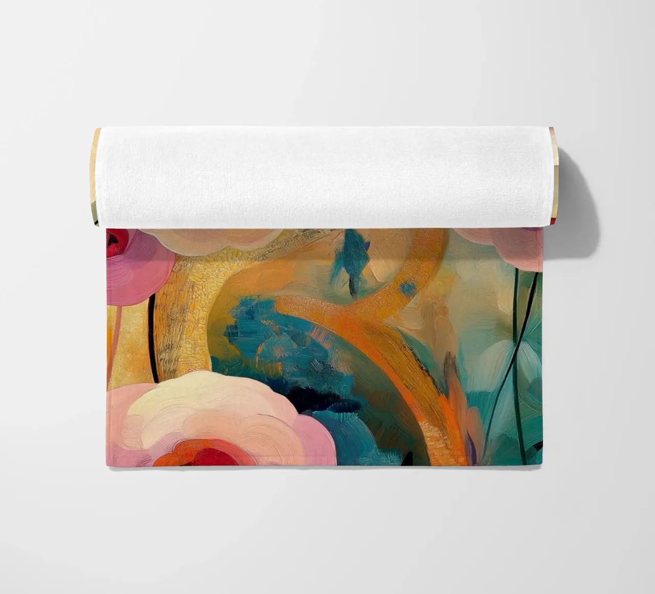 Flowers abstract beach towel by Imagine