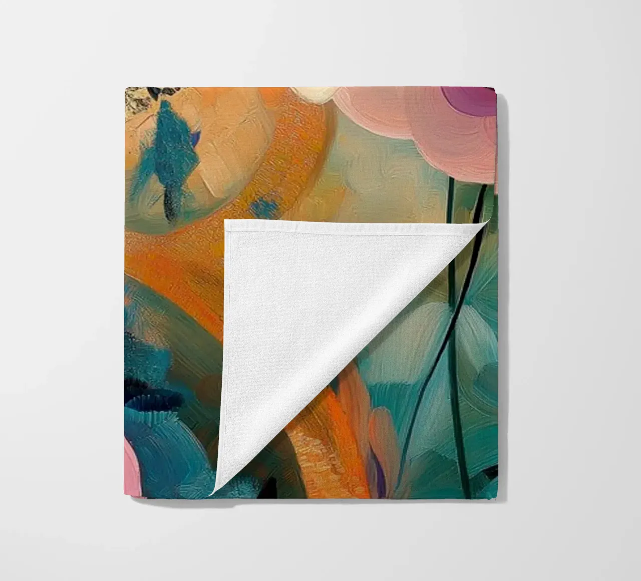 Flowers abstract beach towel by Imagine