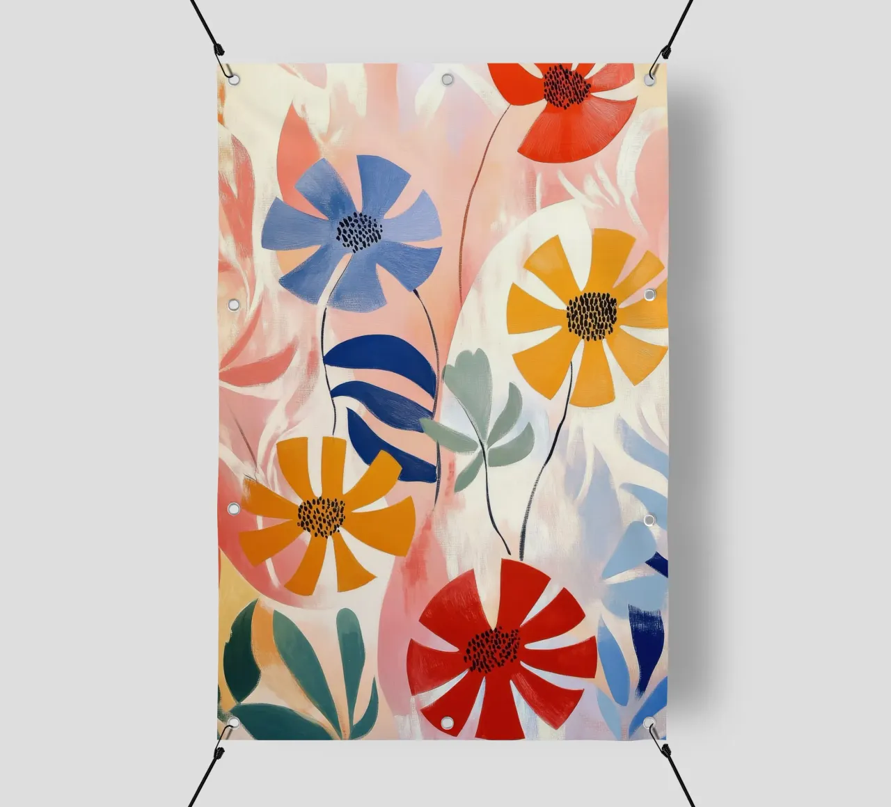 Fiori colorati telo in pvc da Imagine