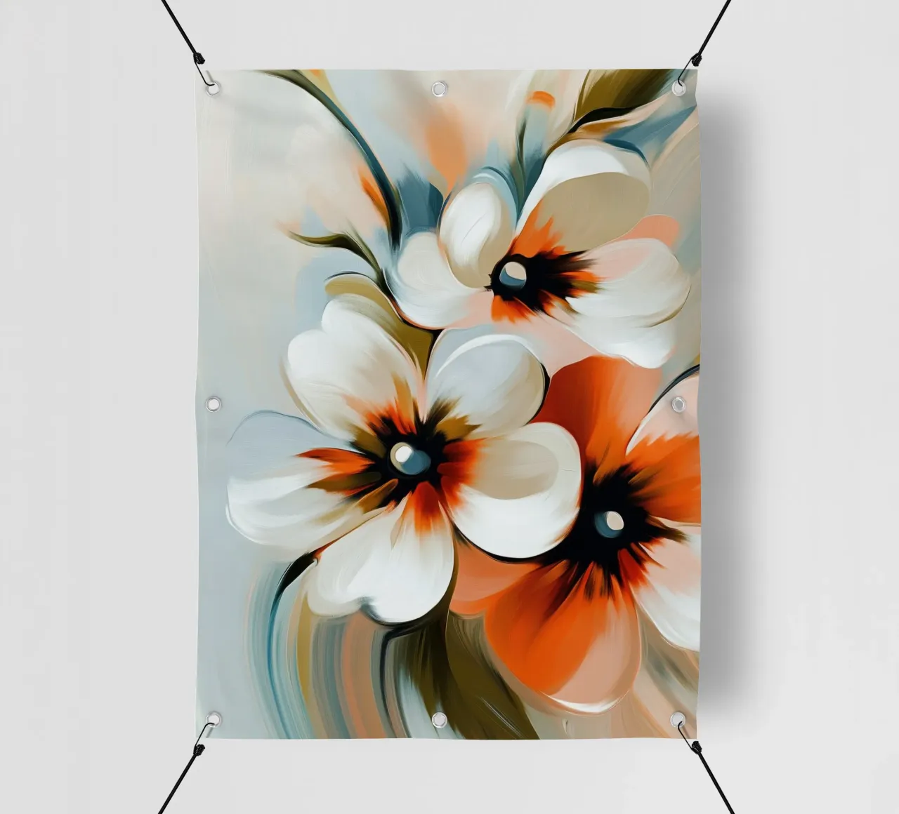 Fiori astratti telo in pvc da Imagine