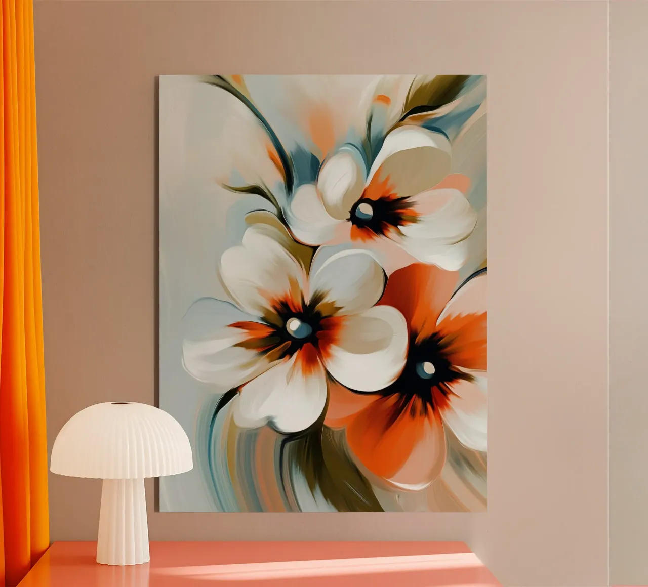 Fiori astratti alluminio dibond da Imagine