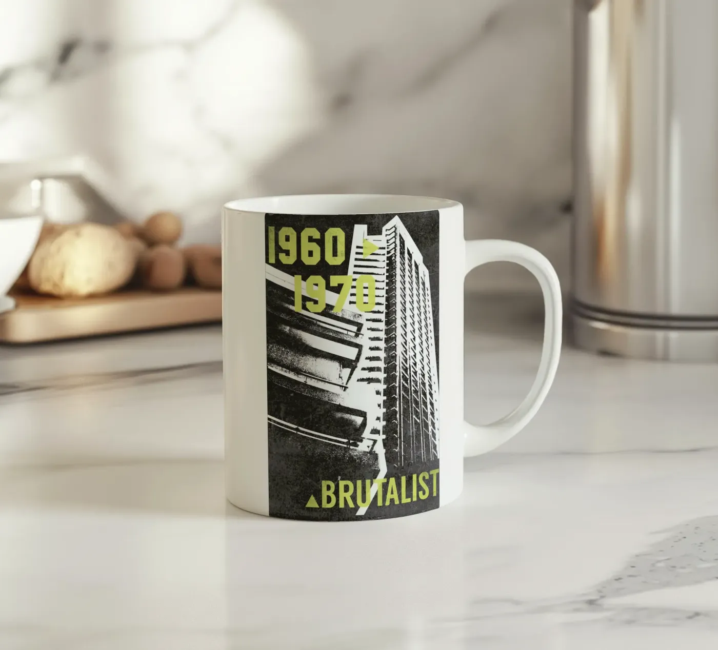 Brutalist ceramic mug by 121 Creatives