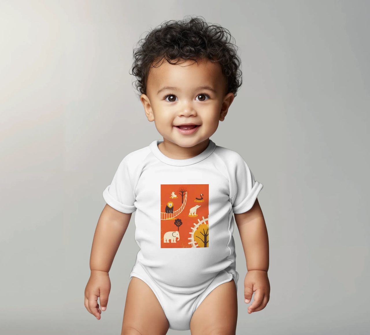 Zoo Retro Pop body neonato maniche corte da THE LATEST SHOP