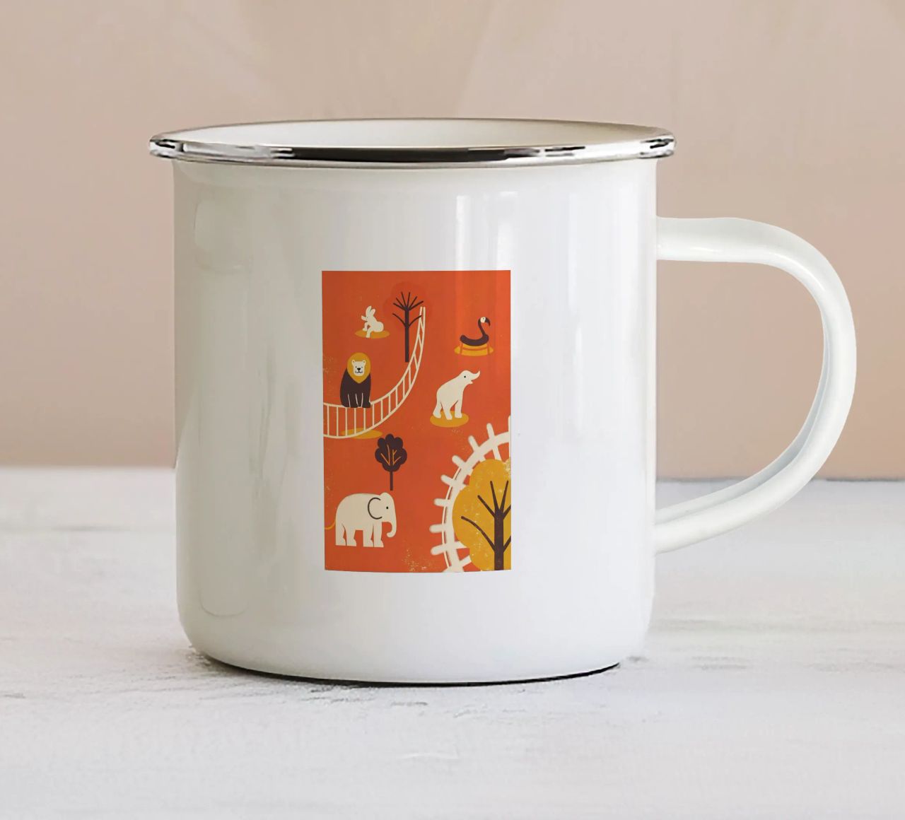 Zoo Retro Pop tazza in smalto da THE LATEST SHOP