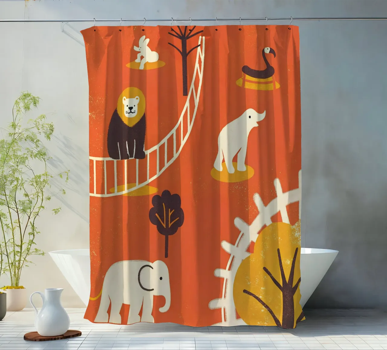 Zoo Retro Pop tenda da doccia da THE LATEST SHOP