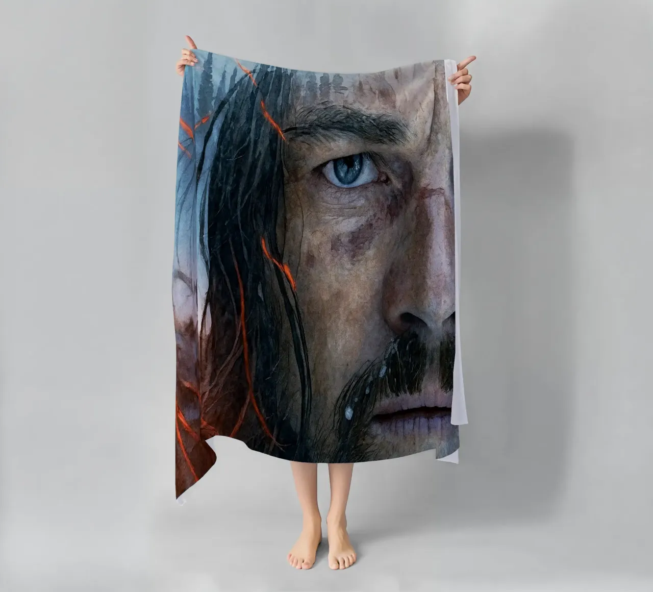 the revenant repainting imagination beach towel by SIQAYA