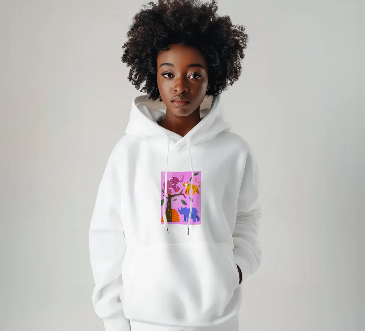 Retro pop dierentuin hoodie van THE LATEST SHOP