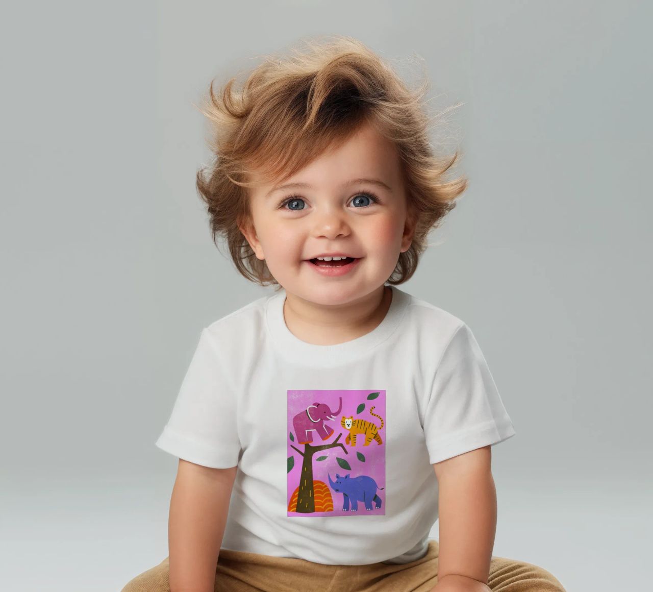 Zoo Retro Pop maglietta neonato da THE LATEST SHOP