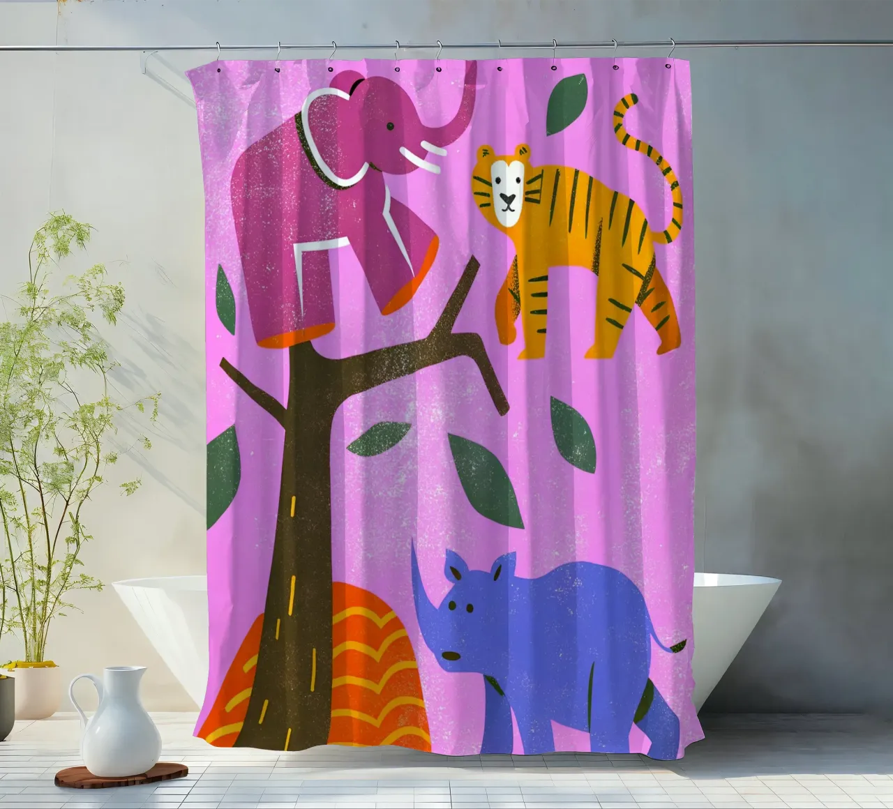 Zoo Retro Pop tenda da doccia da THE LATEST SHOP
