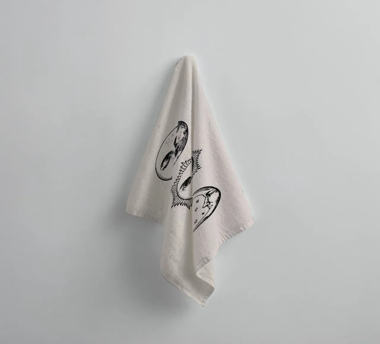Night and Day Handtuch von Flora & Fauna