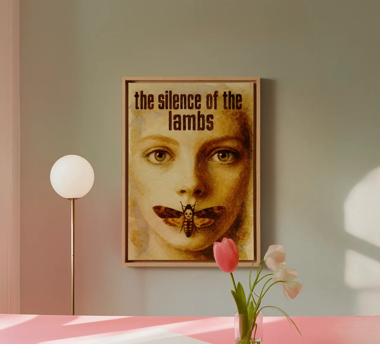 the silence of the lambs repainting imagination canvas with Floater frame by SIQAYA