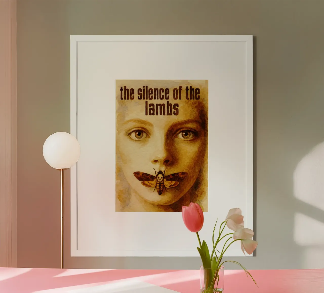 il silenzio degli agnelli ridipingere l'immaginazione poster con telaio in alluminio da SIQAYA