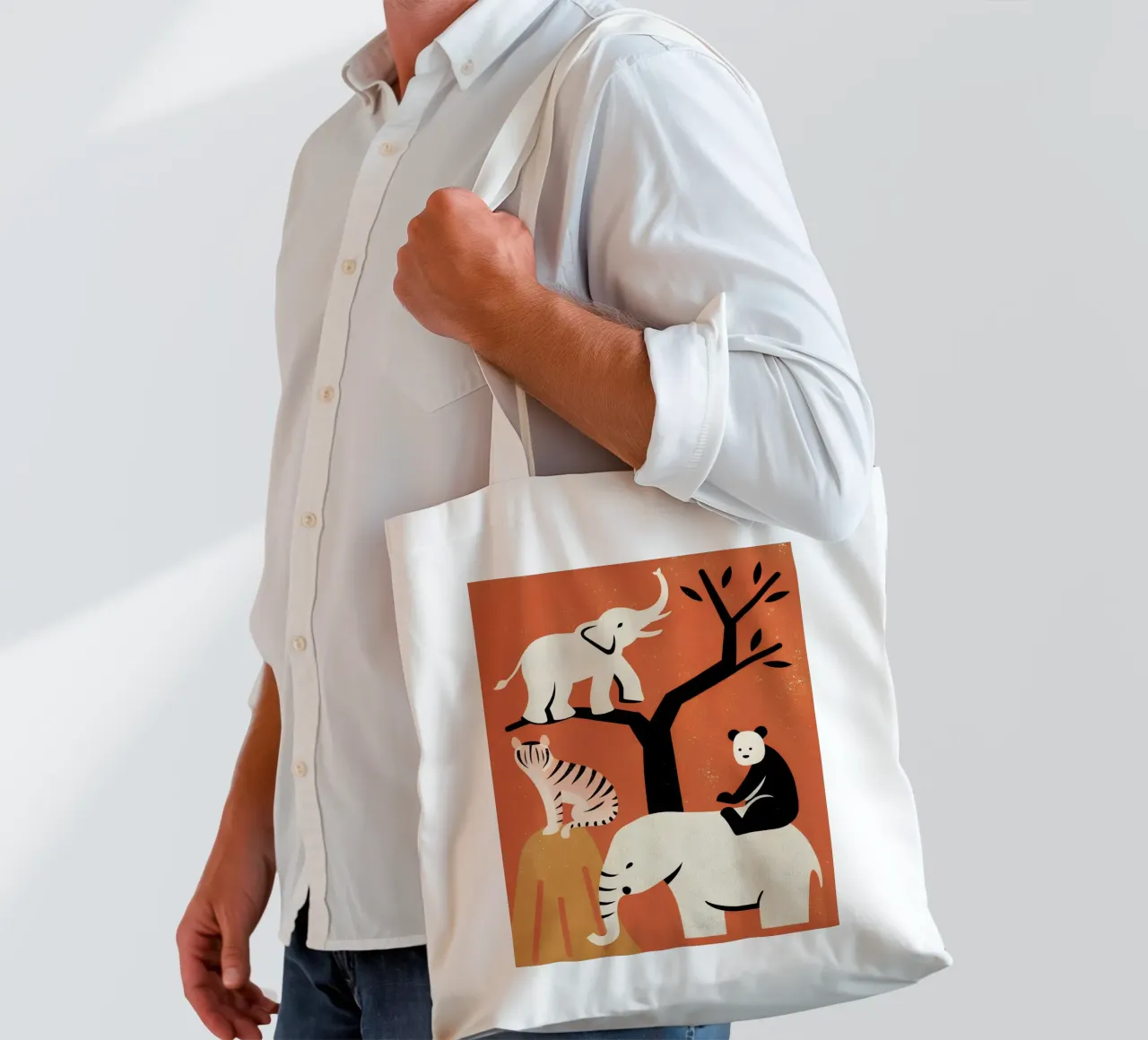 Zoo Retro Pop borsa in juta da THE LATEST SHOP