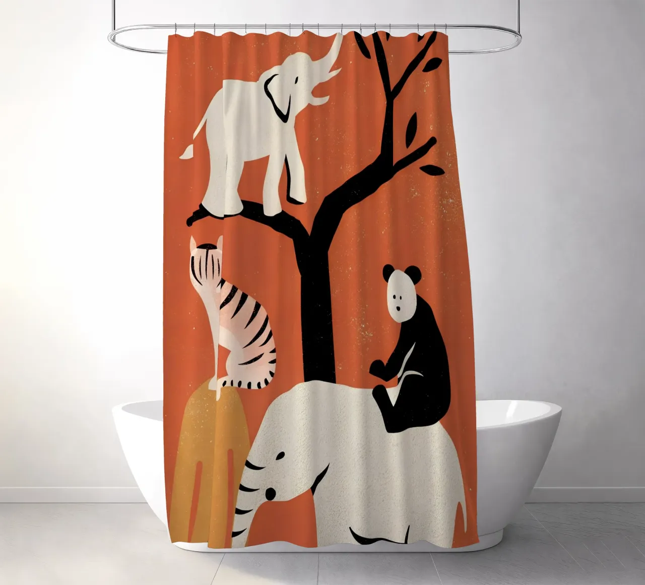 Zoo Retro Pop tenda da doccia da THE LATEST SHOP