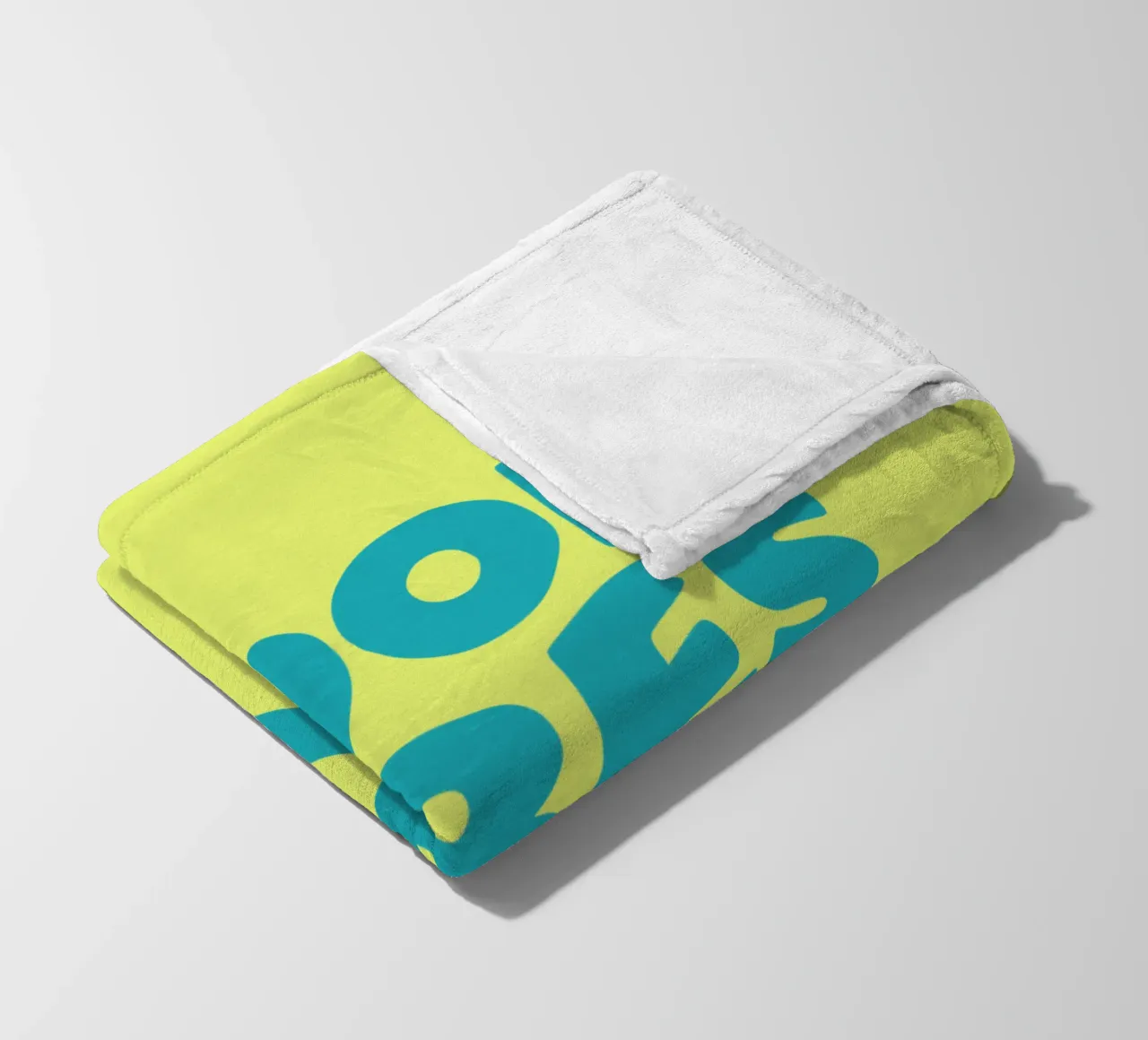 Stampa tipografica Good Vibes Only Giallo e Blu coperta in pile da THE MOTIVATED TYPE