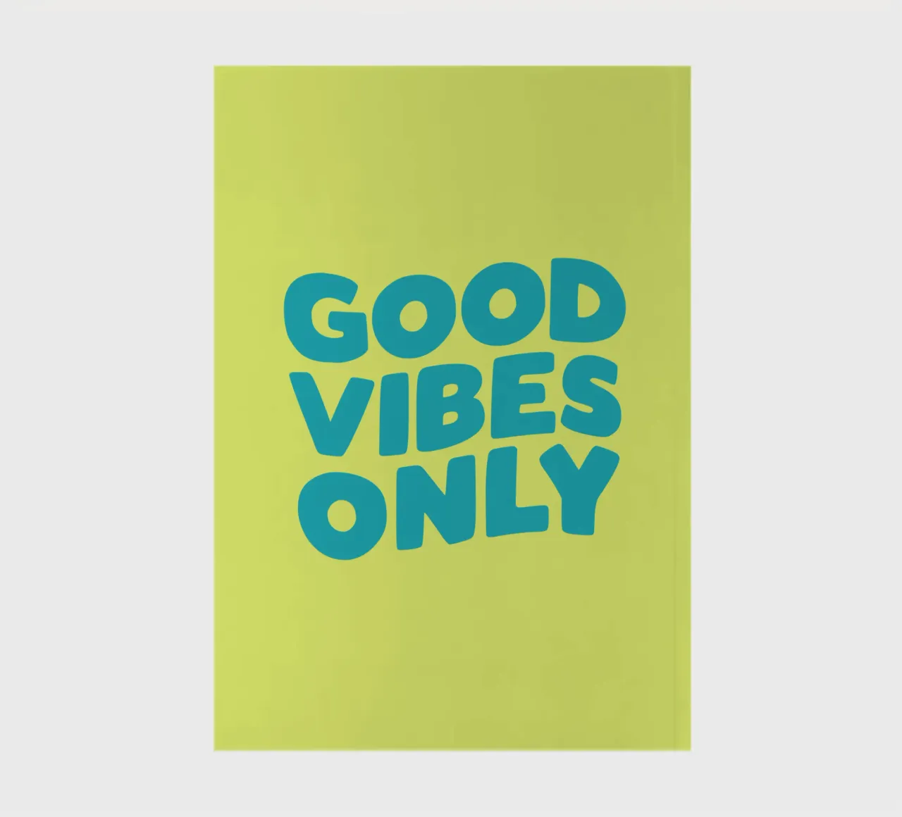 Stampa tipografica Good Vibes Only Giallo e Blu diario da THE MOTIVATED TYPE