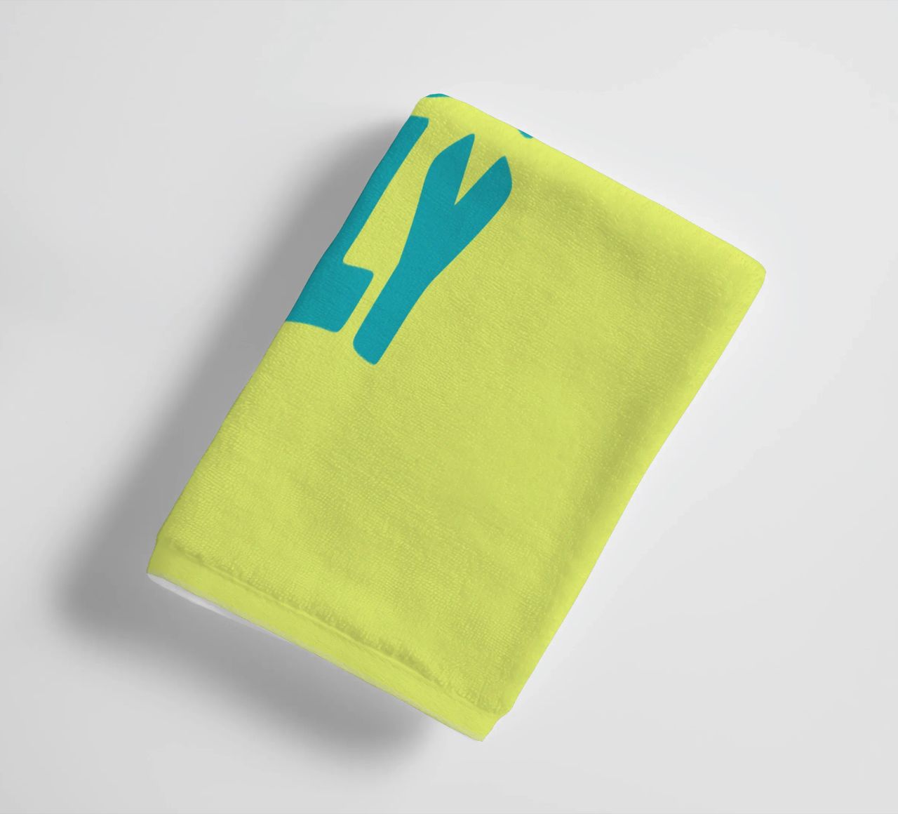 Good Vibes Only Typography Print jaune et bleu serviette de bain de THE MOTIVATED TYPE
