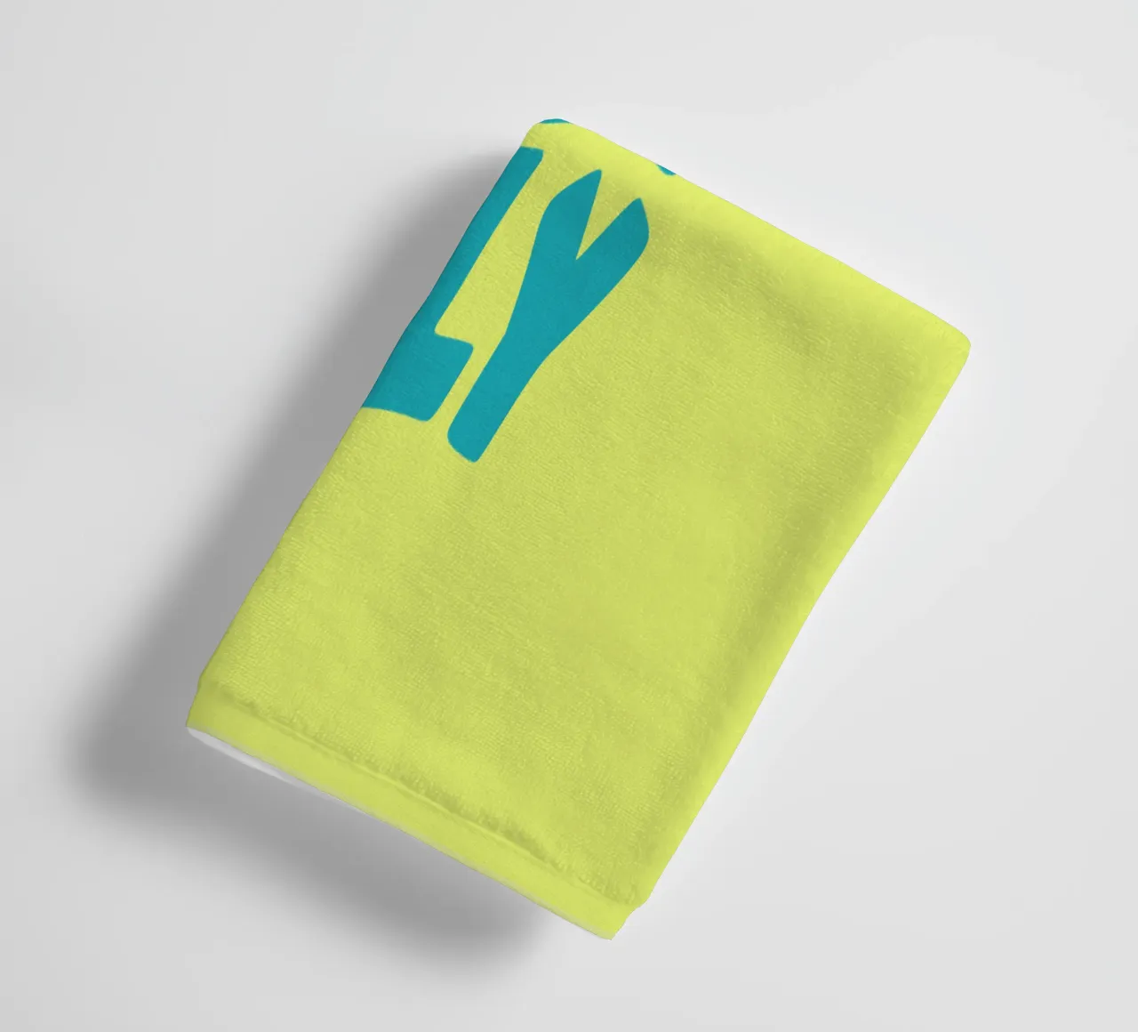 Good Vibes Only Impresión tipográfica en amarillo y azul toalla de baño de THE MOTIVATED TYPE