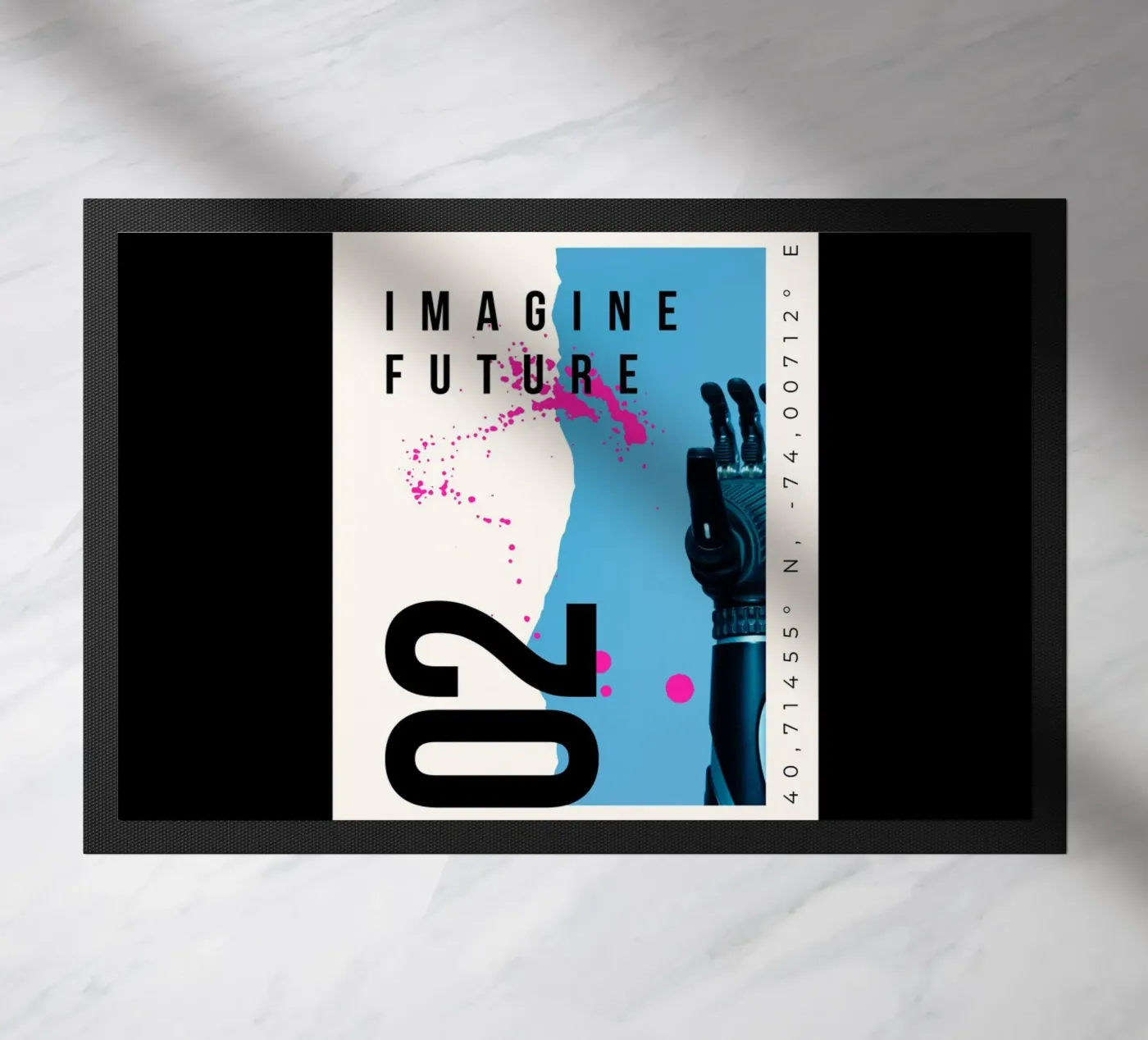 IMAGINE FUTURE doormat by SMRT STUDIO