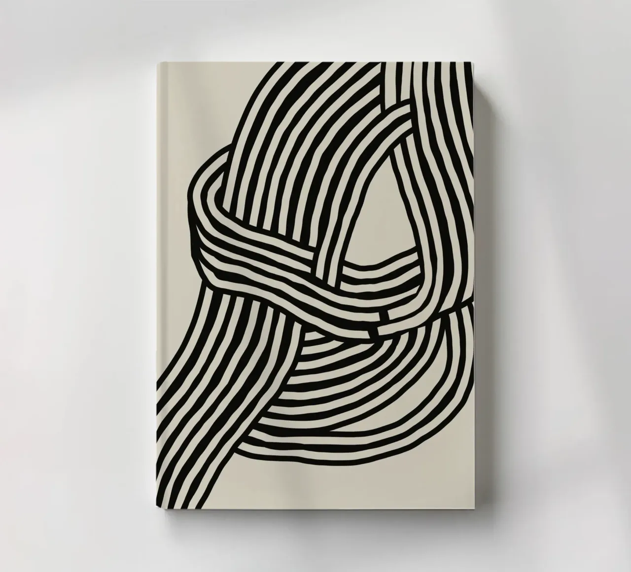 Striped abstract notebook by Little Dean