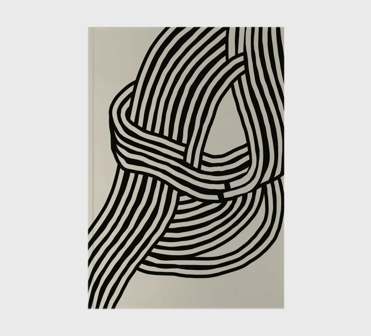 Striped abstract notebook by Little Dean