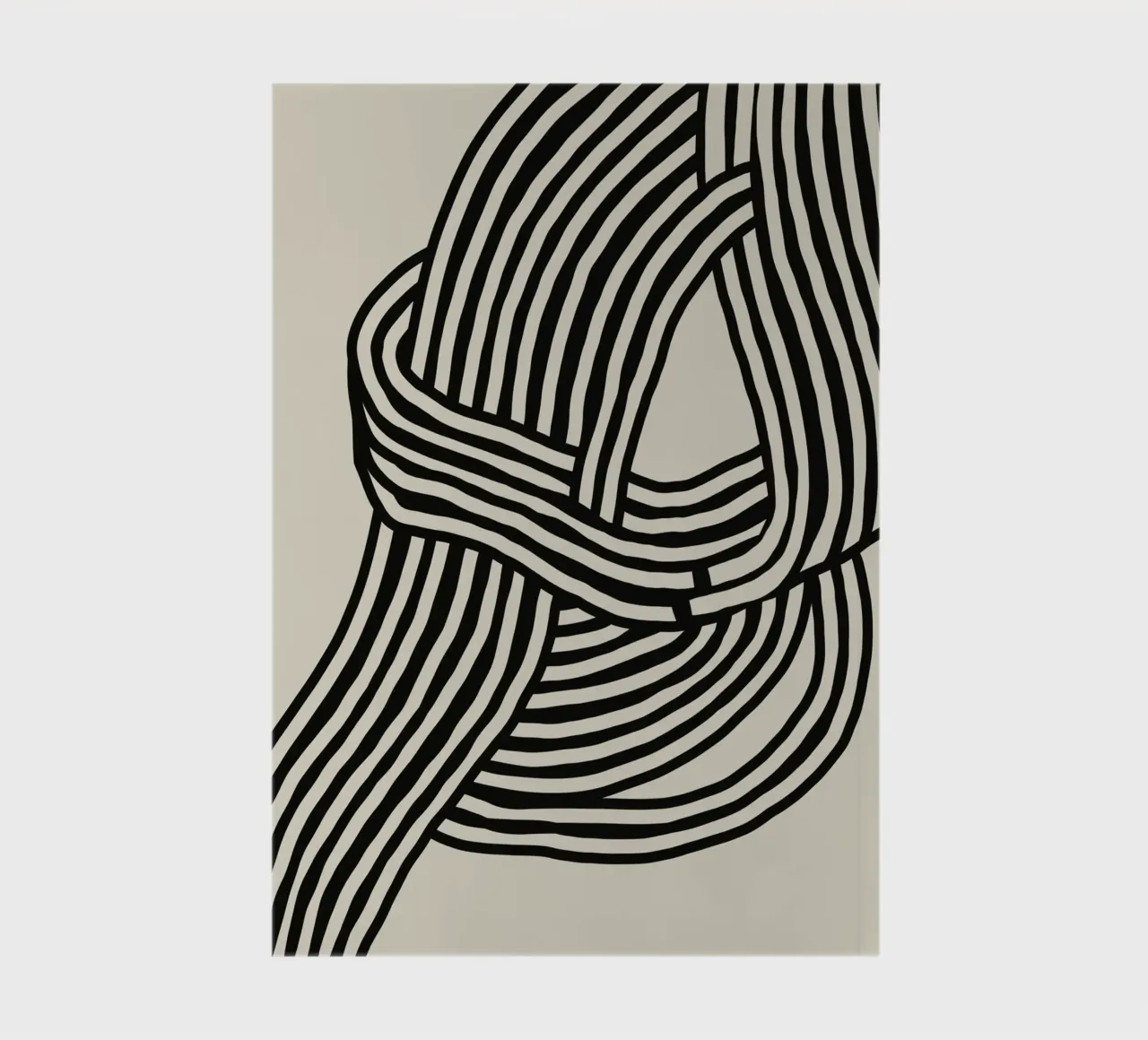 Striped abstract notebook by Little Dean