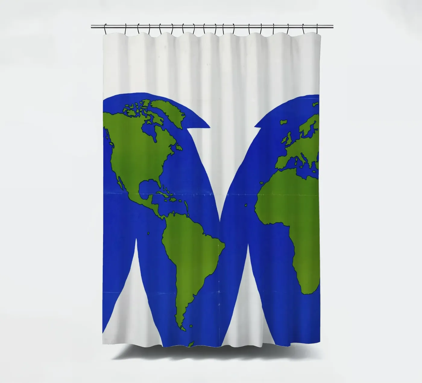 world map douchegordijn van ramosashop