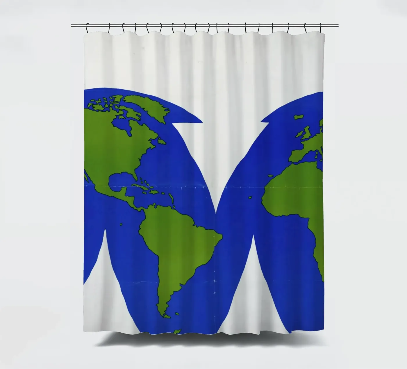 world map douchegordijn van ramosashop