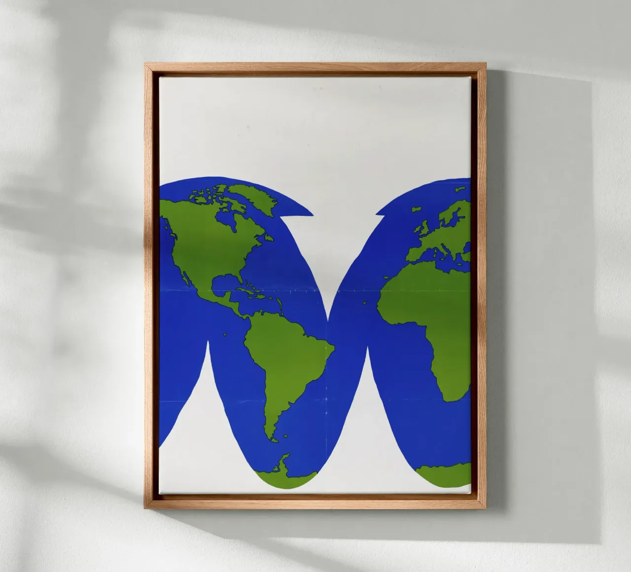 world map tela con Cornice a cassetta da ramosashop