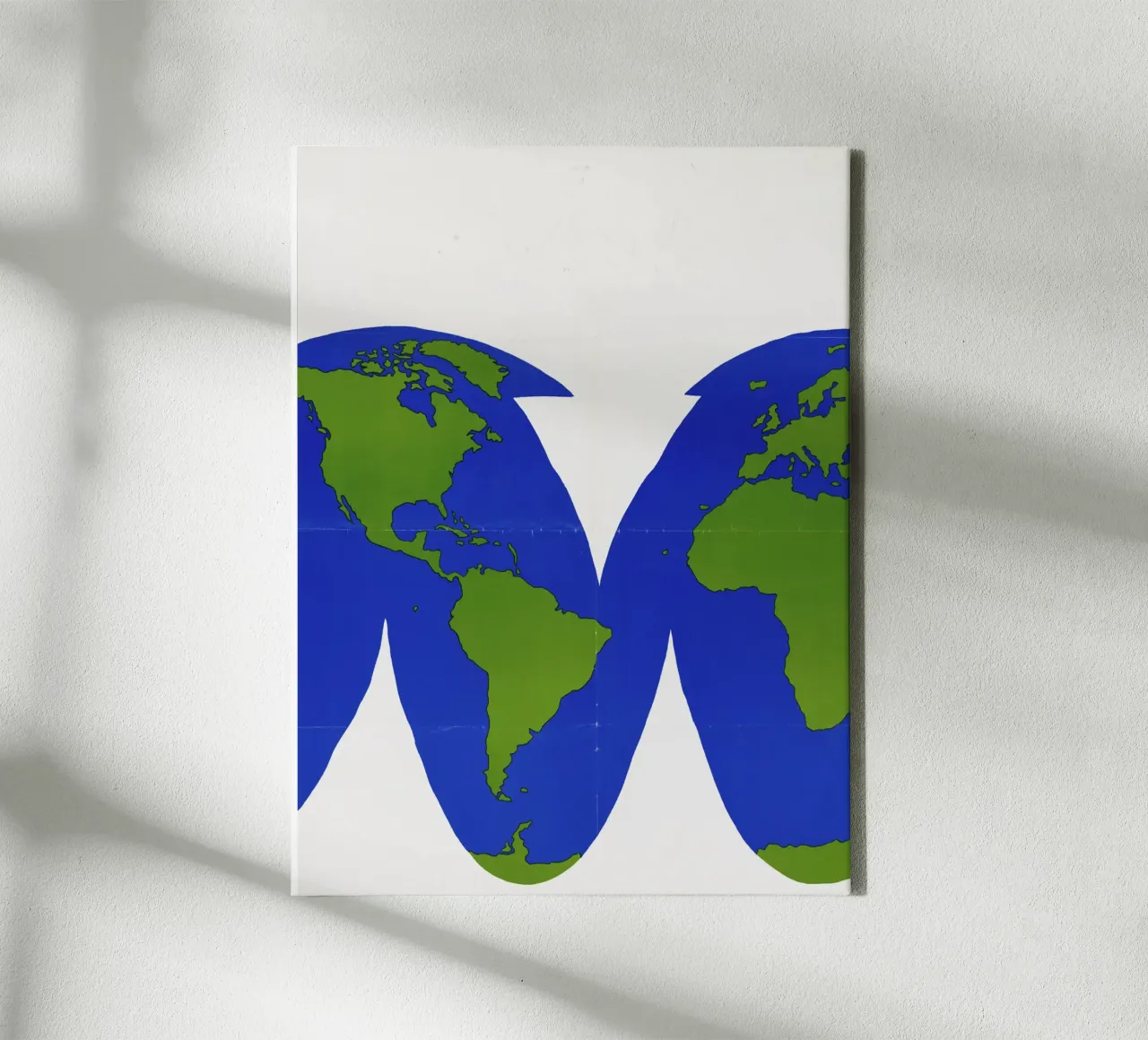 world map tela con Cornice a cassetta da ramosashop
