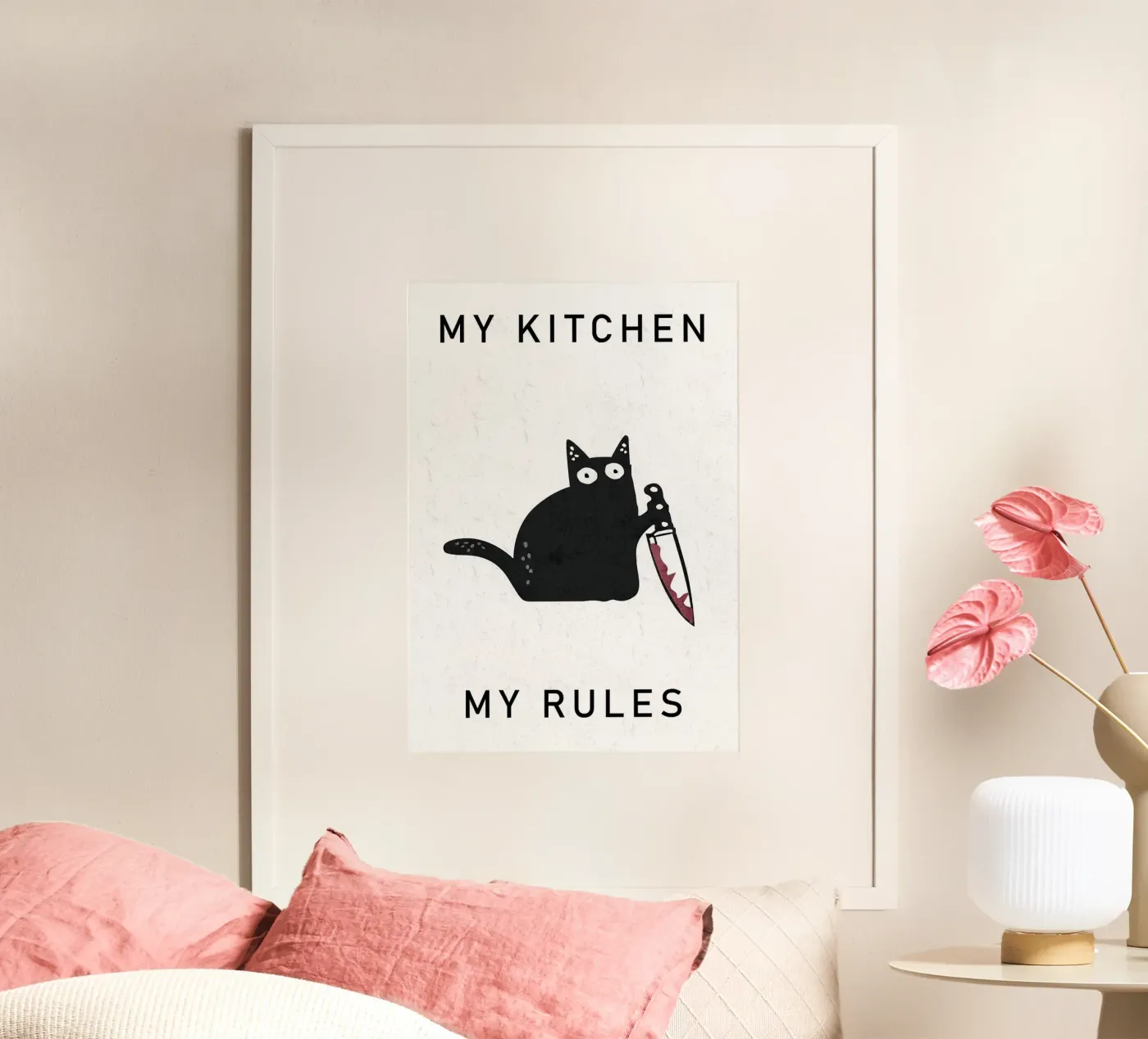 Cat Kitchen Rules poster by Dale Edward YoungJr